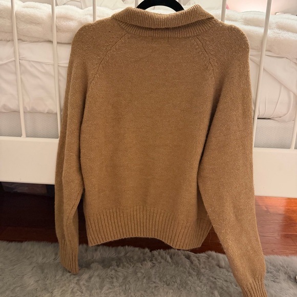 H&M sweater with collar dark beige - Picture 6 of 9